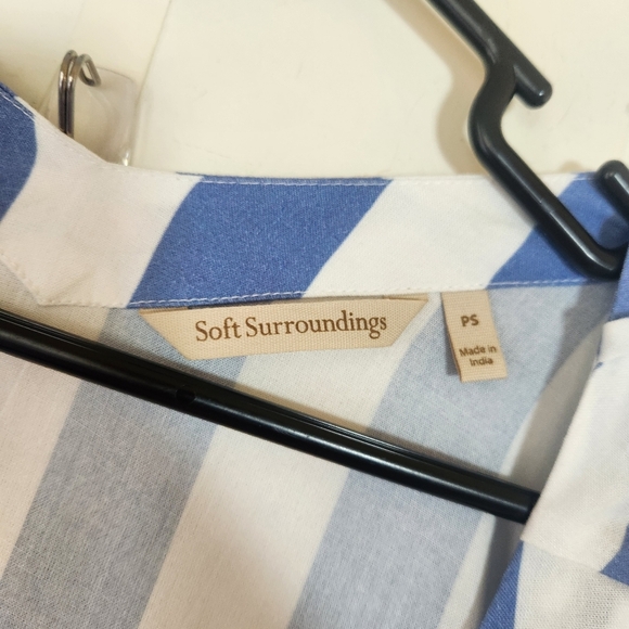 Soft Surroundings Main Sail Tunic Blue White Striped Photo Shoot Sample Petite S - Picture 4 of 16